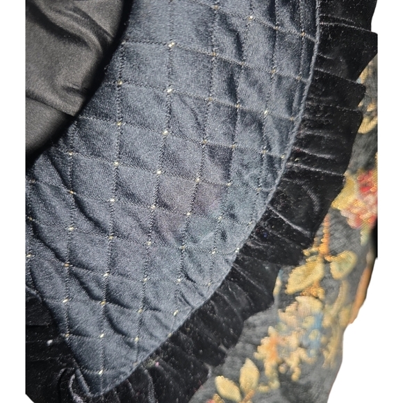 NWT Gorgeous Floral Tapestry Cropped Blazer With Peter Pan Collar Size M - Picture 5 of 8